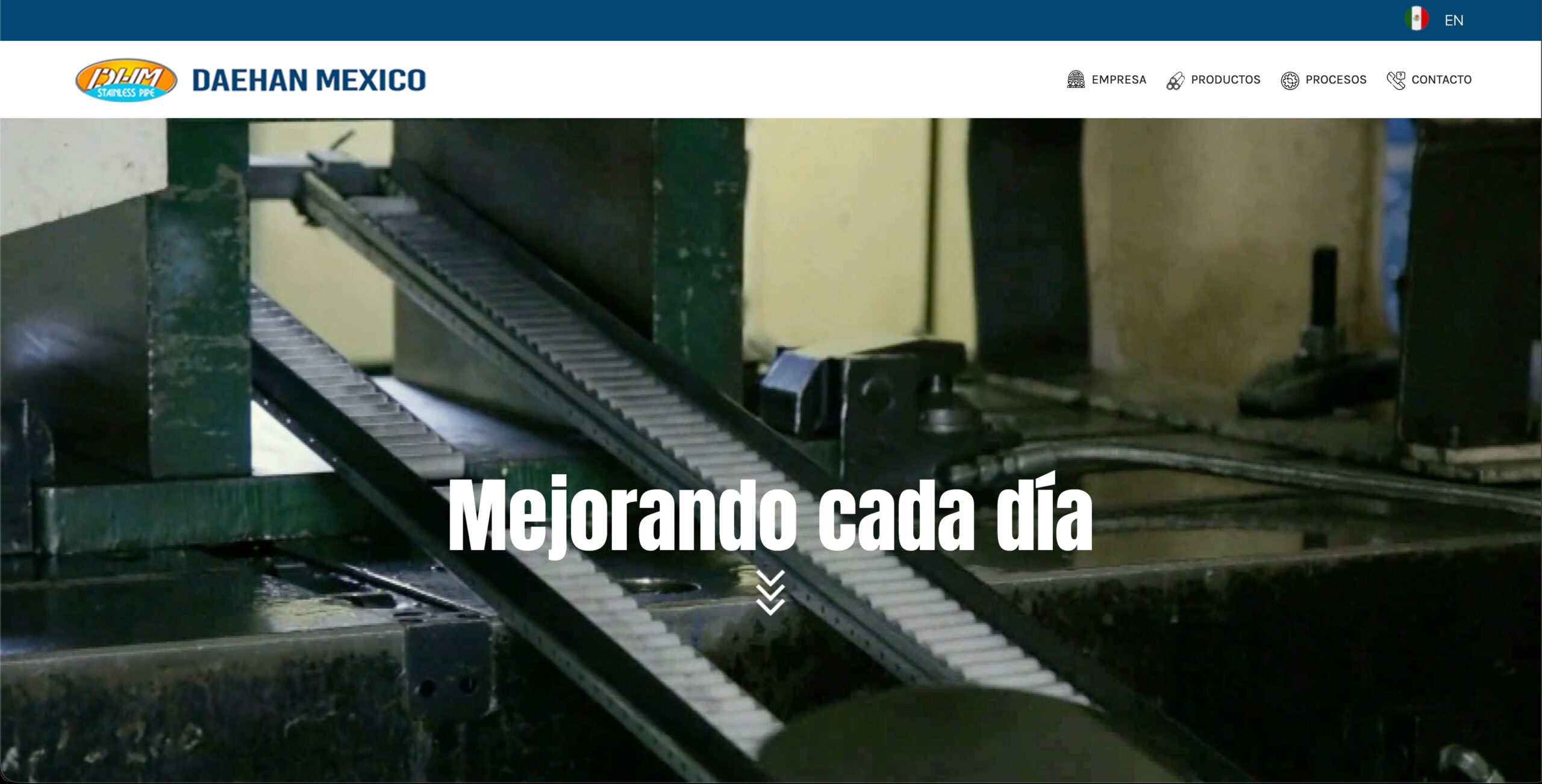 Sitio de DaeHan antes del rediseño