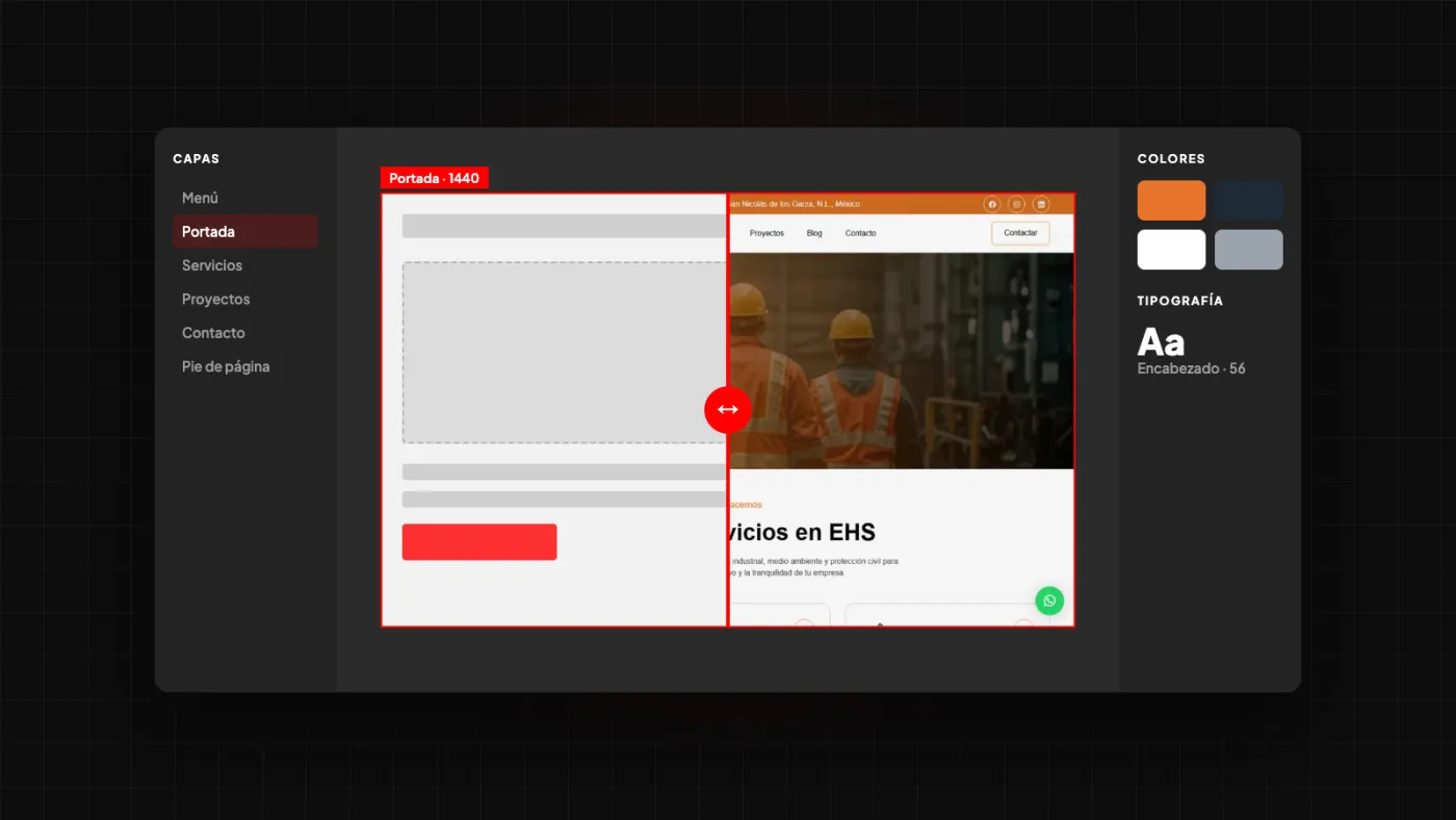 Diseño de la página web de Líder EHS: del boceto a la versión final