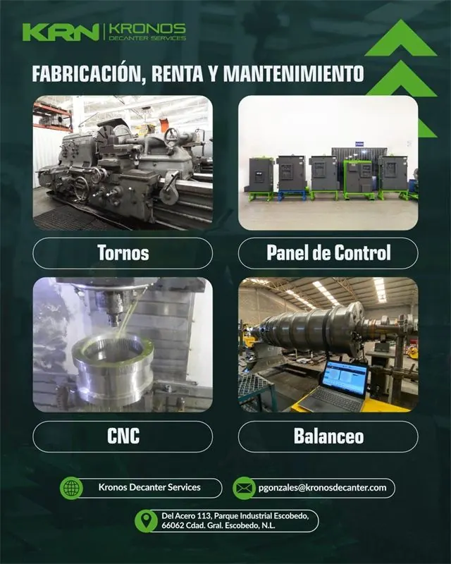 Publicación de Kronos sobre fabricación, renta y mantenimiento