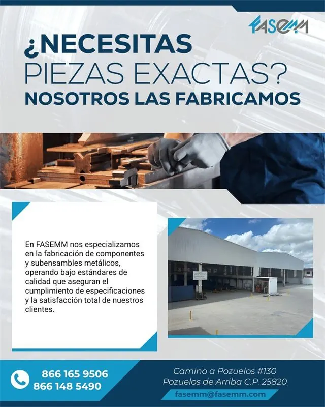 Publicación de FASEMM sobre fabricación de piezas exactas