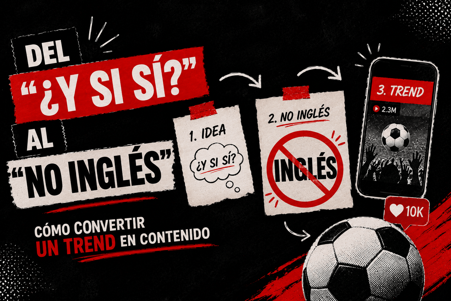 Del “¿Y si sí?” al “No inglés”: cómo convertir un trend en contenido ⚽💡
